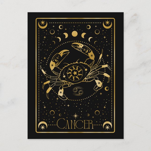 Cancer zodiac vykort (Framsida)