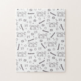 Cancer Zodiac Whispers - Monochrome Magic Mönster Pussel