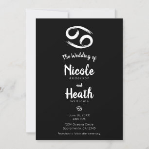CANCER Zodiak Astrologi Sommar Juni Juli Bröllop Inbjudningar
