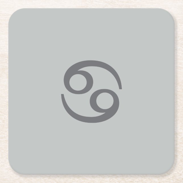 Cancer zodiak - blek grått underlägg papper kvadrat (Framsidan)