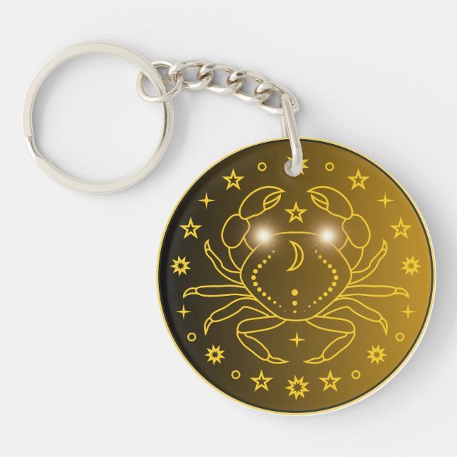 Cancer Zodiak Emblem | Minimalt Celest Symbol (Framsidan)