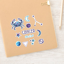 Cancer Zodiak Klistermärkes Samling Klistermärken