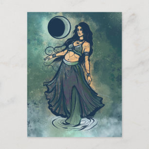 Cancer Zodiak MoonChild Gudinnedansare       Vykort
