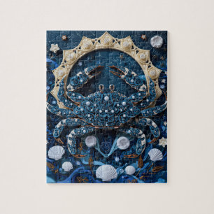 Cancer Zodiak Papper Quilling Pussel