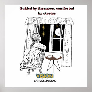 Cancer Zodiak Poster Styrd av Månen