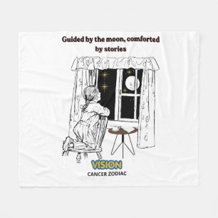 Cancer Zodiak Poster Styrd av Månen Fleecefilt