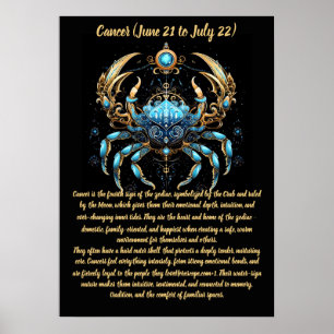 Cancer Zodiakus Konst Poster