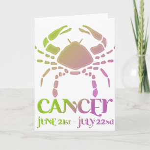 Cancerastrologi Birthday Card design 1 Kort