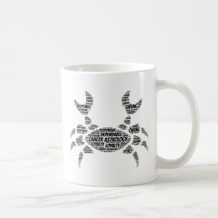 CancerastrologiZodiac undertecknar ordmolnet Kaffemugg