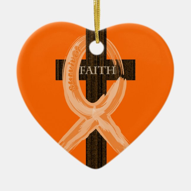 Cancerbandet firar tro & Remission Julgransprydnad Keramik (Framsidan)