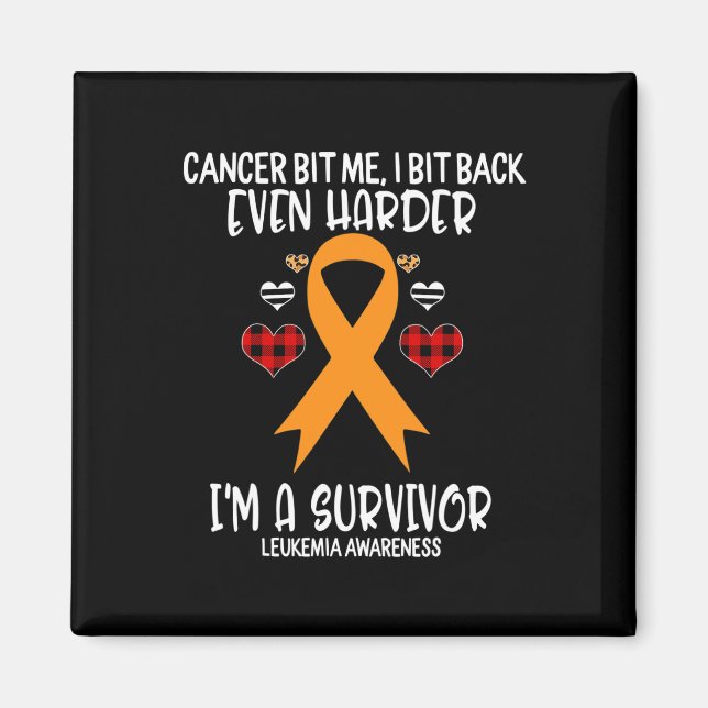 Cancerbiten, jag biter hårdare... Jag är Survivor  Magnet (Framsidan)