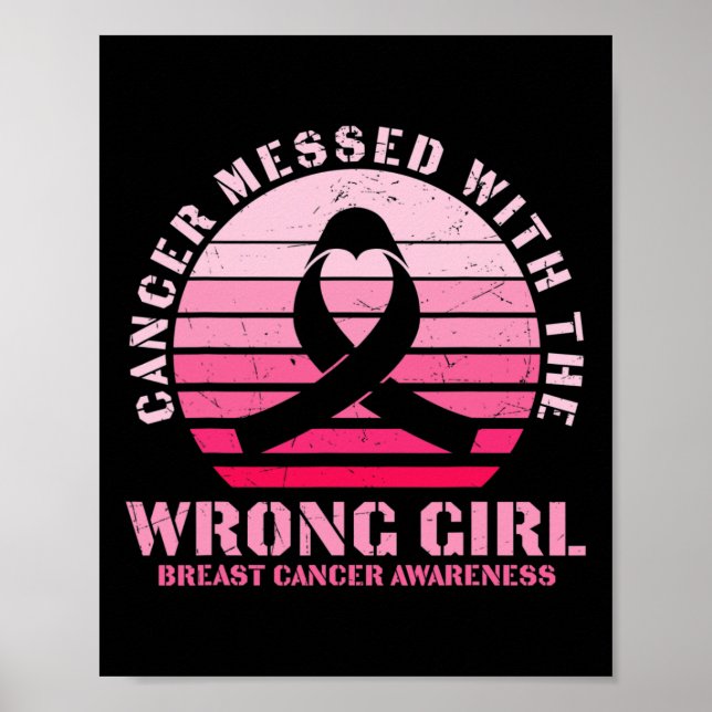 Cancercancer med fel bröstcancer hos flickor poster (Framsidan)