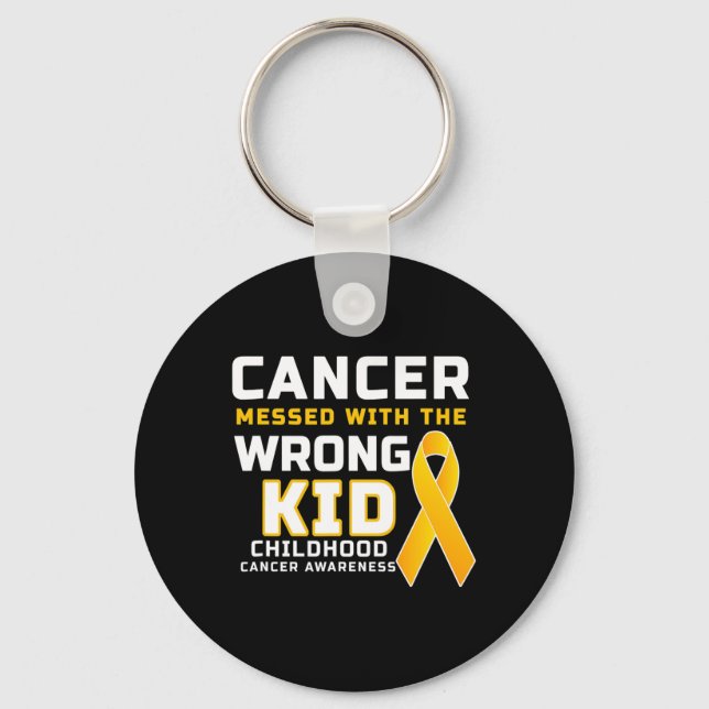 Cancercancer med fel typ av barncancer nyckelring (Framsida)