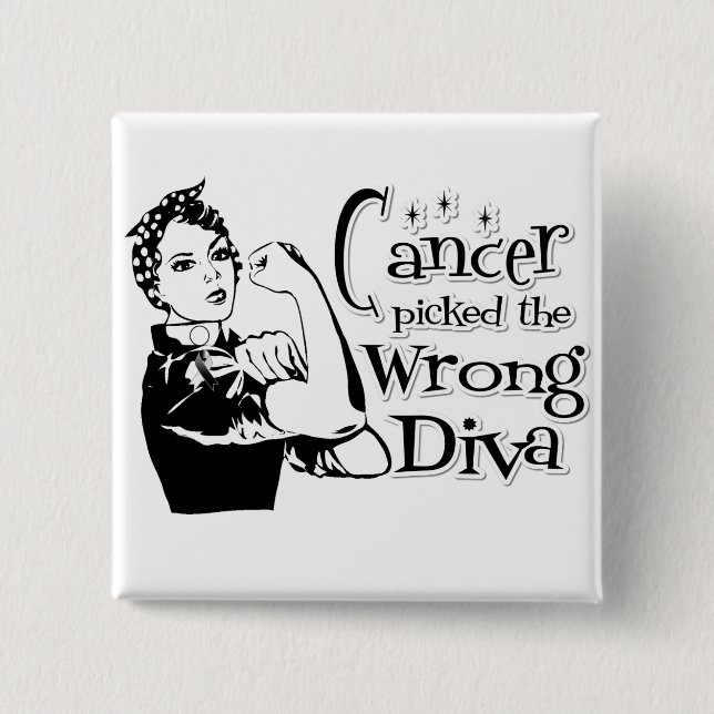 Cancercancer valde fel diva knapp (Framsida)