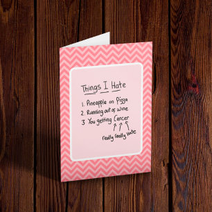 Cancerdiagnos Lätt Humor  Kort