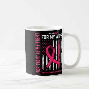 Cancerer hennes kamp är min kamp i Bära Rosa Wife Kaffemugg