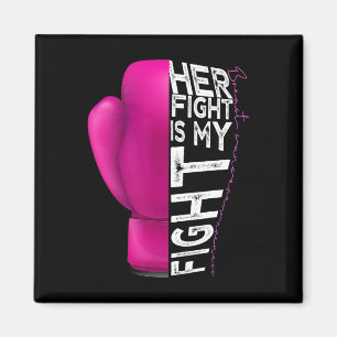Cancerer hennes kamp är min Rosa Boxing Glove. Magnet