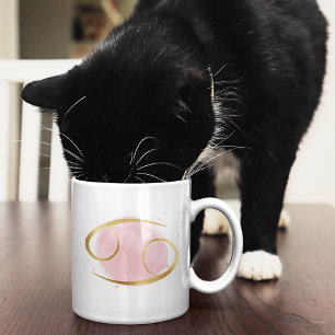 Cancerfärgad zodiac-designkaffe kaffemugg