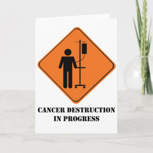 Cancerförstöring pågår för hälsningskort kort