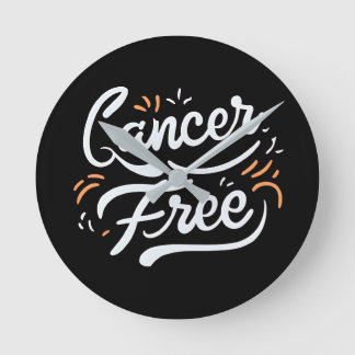 cancerfri bröstcancermedvetenhet rund klocka
