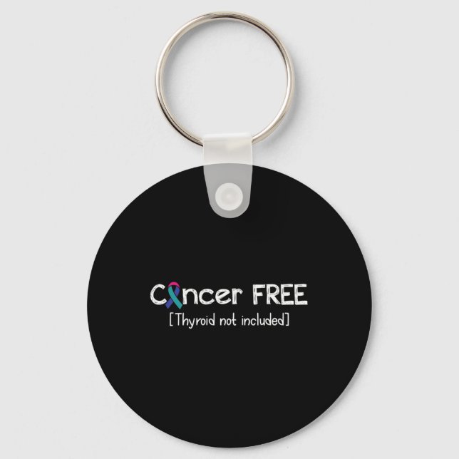 Cancerfritt - Thyroid Cancer Support - menyfliksom Nyckelring (Framsida)