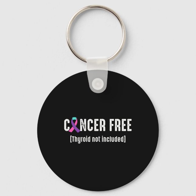 Cancerfritt Thyroid Cancer Support - menyfliksområ Nyckelring (Framsida)