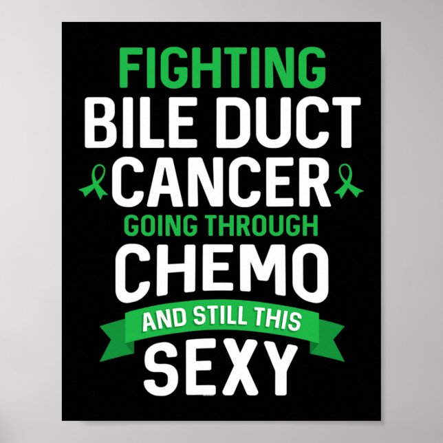 Cancerkämpe Gallgångscancer Patient Kemoterapi Poster (Framsidan)
