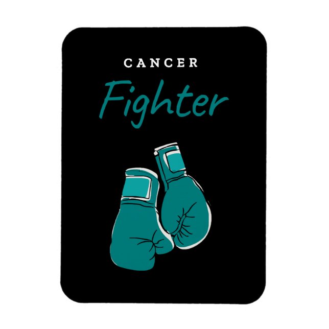 cancerkämpe, turkos magnet (Vertikal)