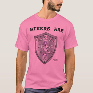 Cancerkickinwarriors-logotyp-STORT IWD, BIKER VAR Tee