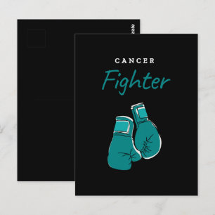 cancerkombattant, teal vykort