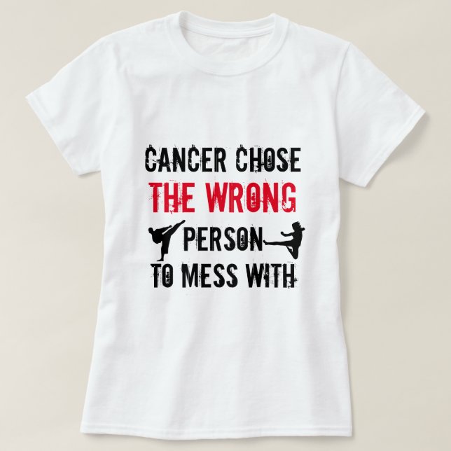 CancerkrigareT-tröja Tee Shirt (Design framsida)