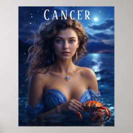 Cancerkvinnlig astrologisk Poster