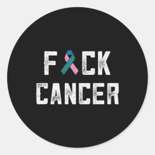 Cancermedvetandegörande produkter för cancergåvor  runt klistermärke