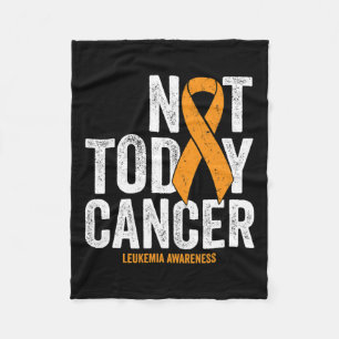 Cancermedvetandegrad Band inte idag Orange Cancer Fleecefilt