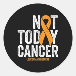 Cancermedvetandegrad Band inte idag Orange Cancer Runt Klistermärke
