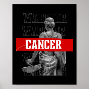 Cancermedvetandegrad Marathon T för cancer Poster