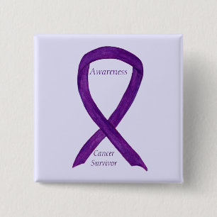 Cancermedvetandegrad Ribbon Anpassningsbar Stift Knapp