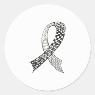 Cancermedvetandehöjande band i alla Färg Runt Klistermärke