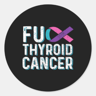 Cancermedvetandehöjande produkter - sköldkörtelcan runt klistermärke