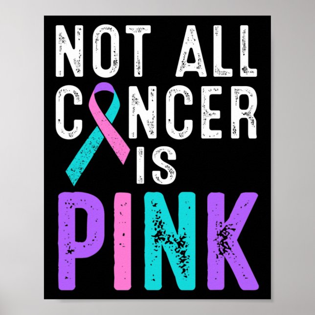 Cancermedvetandet är inte allt cancer som är Rosa  Poster (Framsidan)