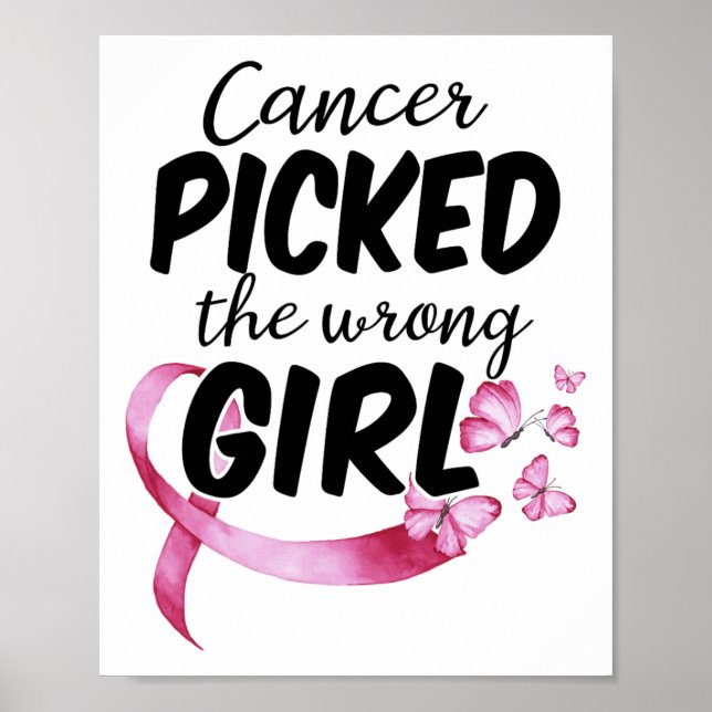 Cancermedvetandet om cancercancer valde fel Gir Poster (Framsidan)