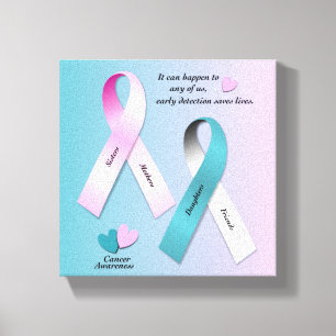 Cancermedvetenhet Canvastryck
