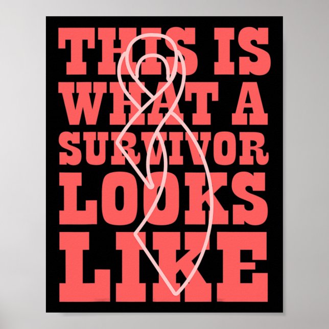Cancermedvetenhet Detta är vad en överlevande ser  Poster (Framsidan)