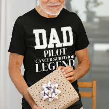 Cancermedvetenhet Far Pilot Cancer Fighter Suppo