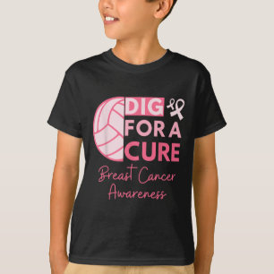 Cancermedvetenhet Gräver för en ren Rosa med volle T Shirt