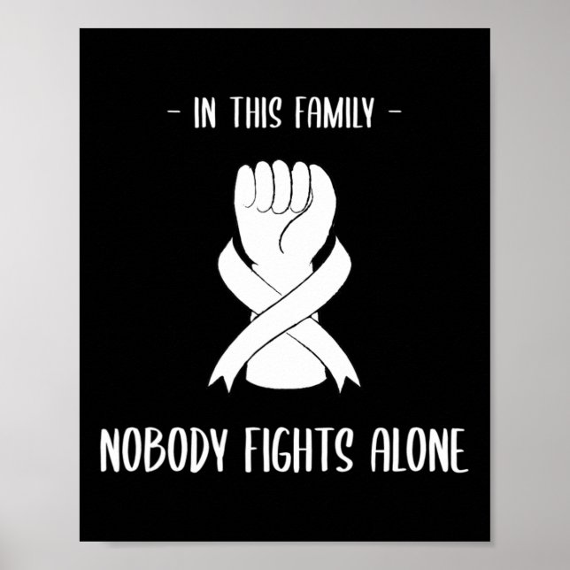 Cancermedvetenhet i denna familj ingen bekämpar en poster (Framsidan)