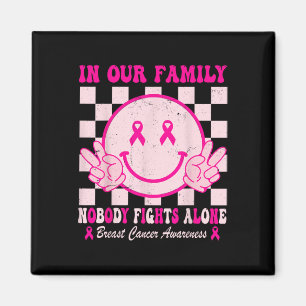 Cancermedvetenhet - månads Groovy Rosa design för Magnet