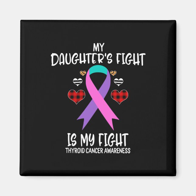 Cancermedvetenhet min dotters kamp är min kamp magnet (Framsidan)