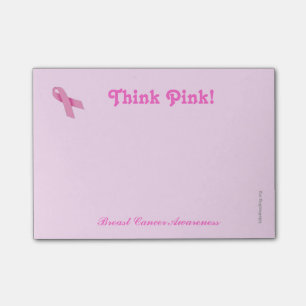 Cancermedvetenhet Posta-honom - bröstcancer Post-it Block