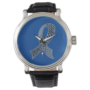 Cancermedvetenhet Ribbon Anpassningsbar Färg Armbandsur